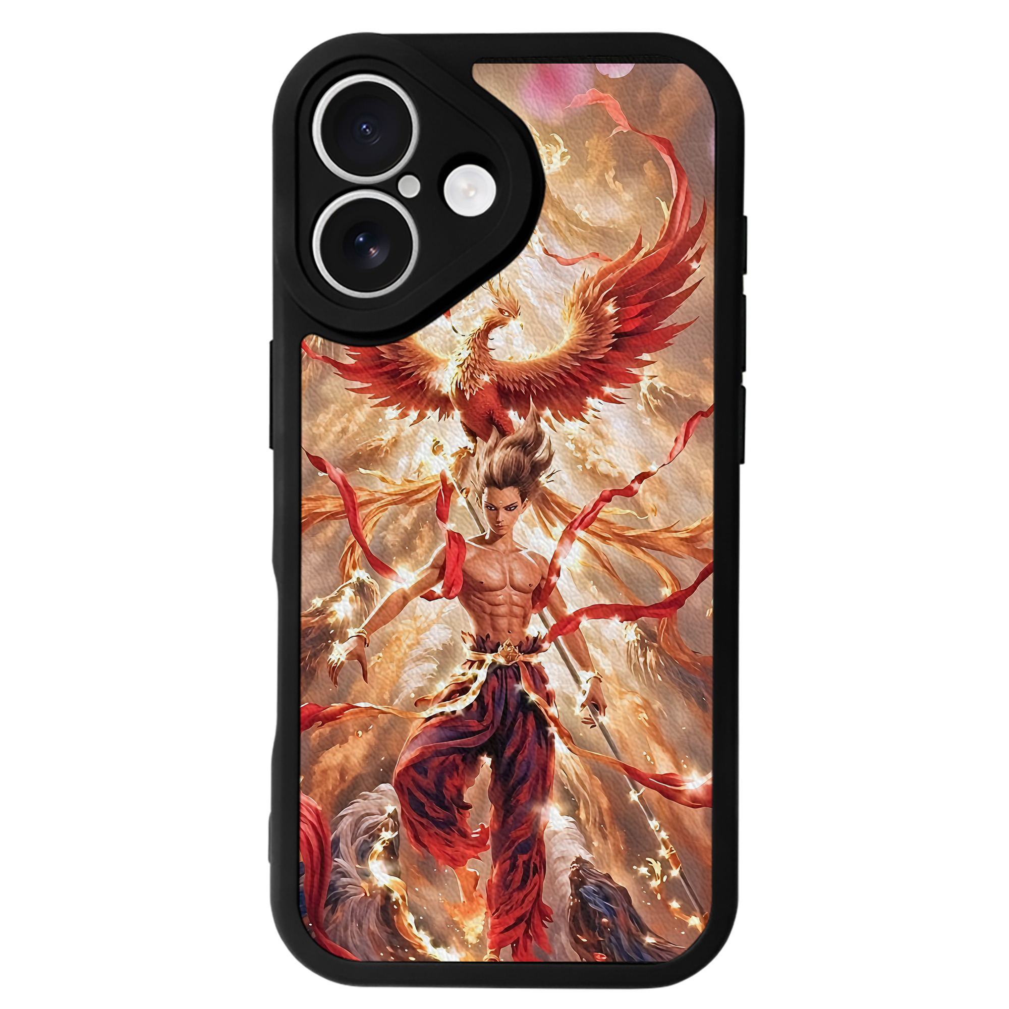（画像用） Ne Zha 2 ナタ 魔童の大暴れ 【iPhone 16シリーズ対応】シリコンスマホケース（レザー調） 材質：シリコン